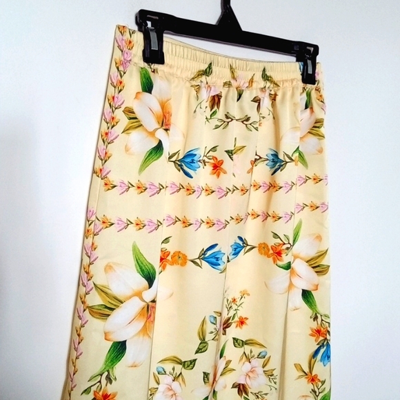 Rachel Zoe Bohemian Floral Satin Aline skirt - Picture 6 of 8